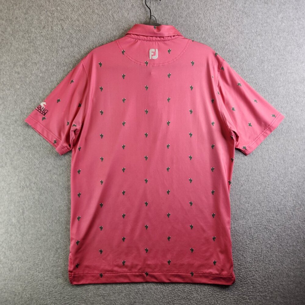 Footjoy Shirt Mens M Pink Catus Print Golf Polo Performance Novelty Southwest - Picture 11 of 12
